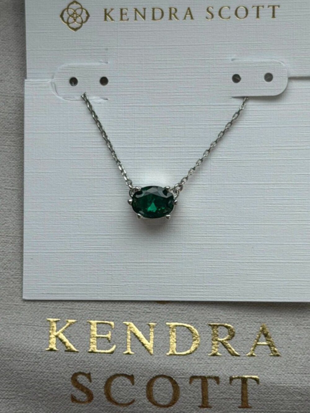 Kendra Scott Green Pendant Necklace